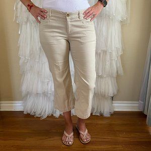Banana Republic - Cream Cropped Pant